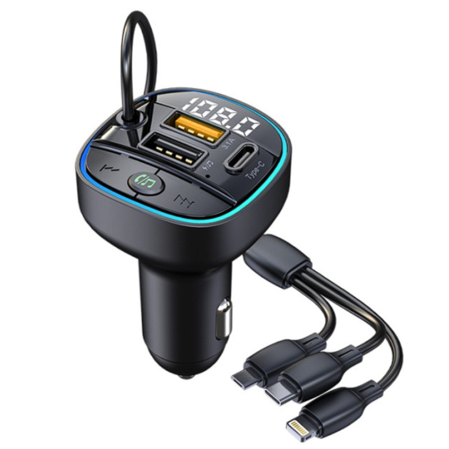 Jokade JH016 FM модулятор (трансмітер) (PD/100W/3in1) - чорний