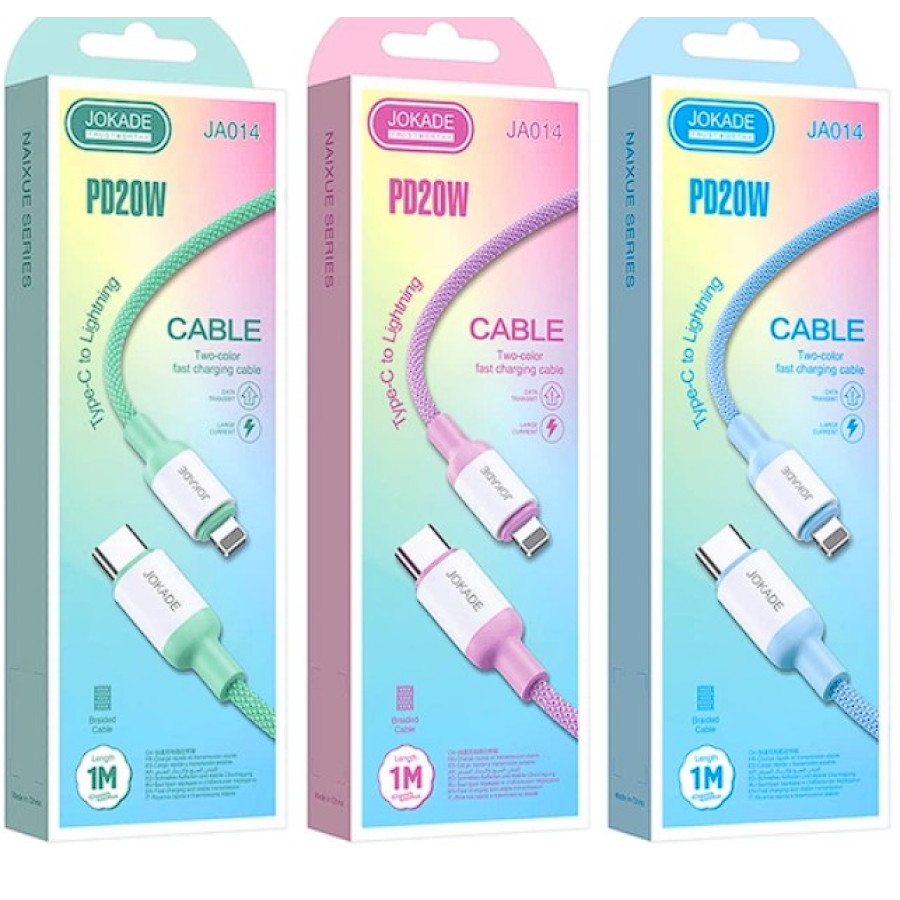 Jokade JA014 Кабель PD Type-C - Lightning 20W/1м -фіолетовий