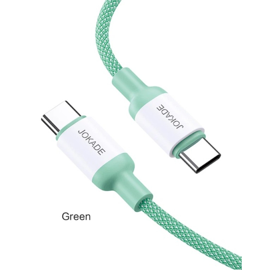 Jokade JA014 Кабель PD Type-C - Type-C 100W/1м -зелений