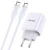 Jokade JB042 Мережевий зарядний пристрій (USB-C/USB/QC18W/PD20W) + кабель Type-C to Type-C -білий