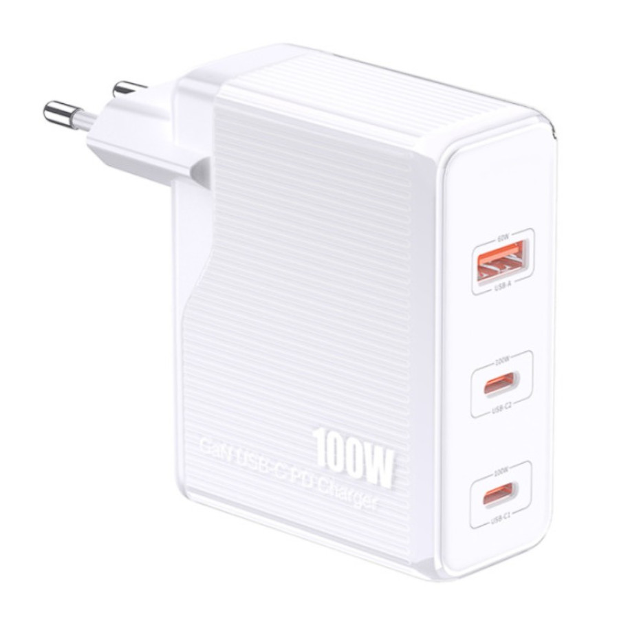Jokade JB059 Мережевий зарядний пристрій (1USB/2USB-C/PD100W) -білий