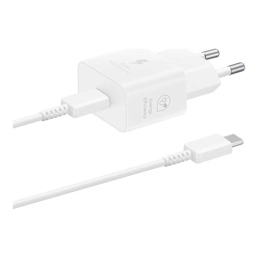 Samsung 25W PD Power Adapter (with Type-C cable) White (EP-T2510XWE) (High Copy)