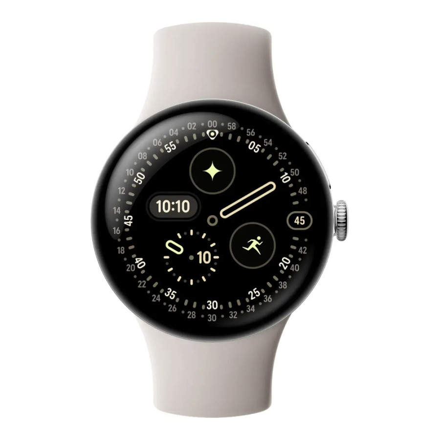 Google Pixel Watch 4 41mm Wi-Fi Polished Silver Aluminum case/Porcelain Active Band