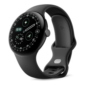 Google Pixel Watch 4 45mm Wi-Fi Matte Black Aluminum case/Obsidian Active Band
