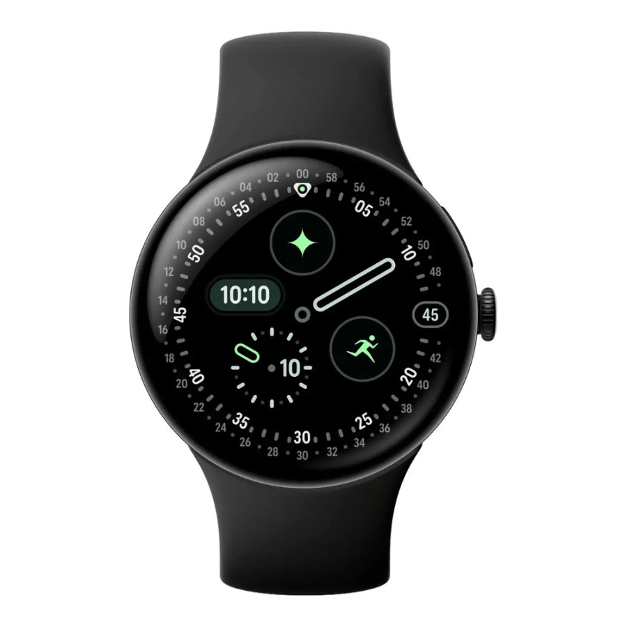 Google Pixel Watch 4 45mm Wi-Fi Matte Black Aluminum case/Obsidian Active Band