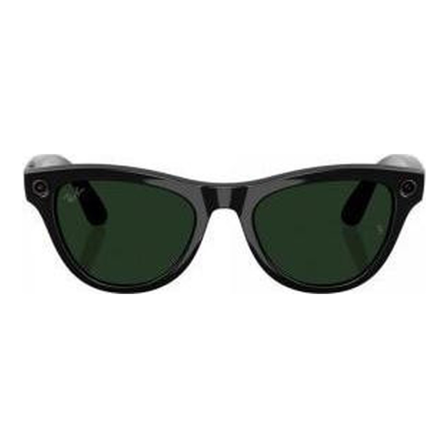 Ray-Ban Meta Skyler Gen 2 Stand.Shiny Black Frame/Clear to Graphite Green Transit.Lenses RW4014 601/1M 52-20