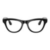 Ray-Ban Meta Skyler Gen 2 Stand.Shiny Black Frame/Clear to Graphite Green Transit.Lenses RW4014 601/1M 52-20