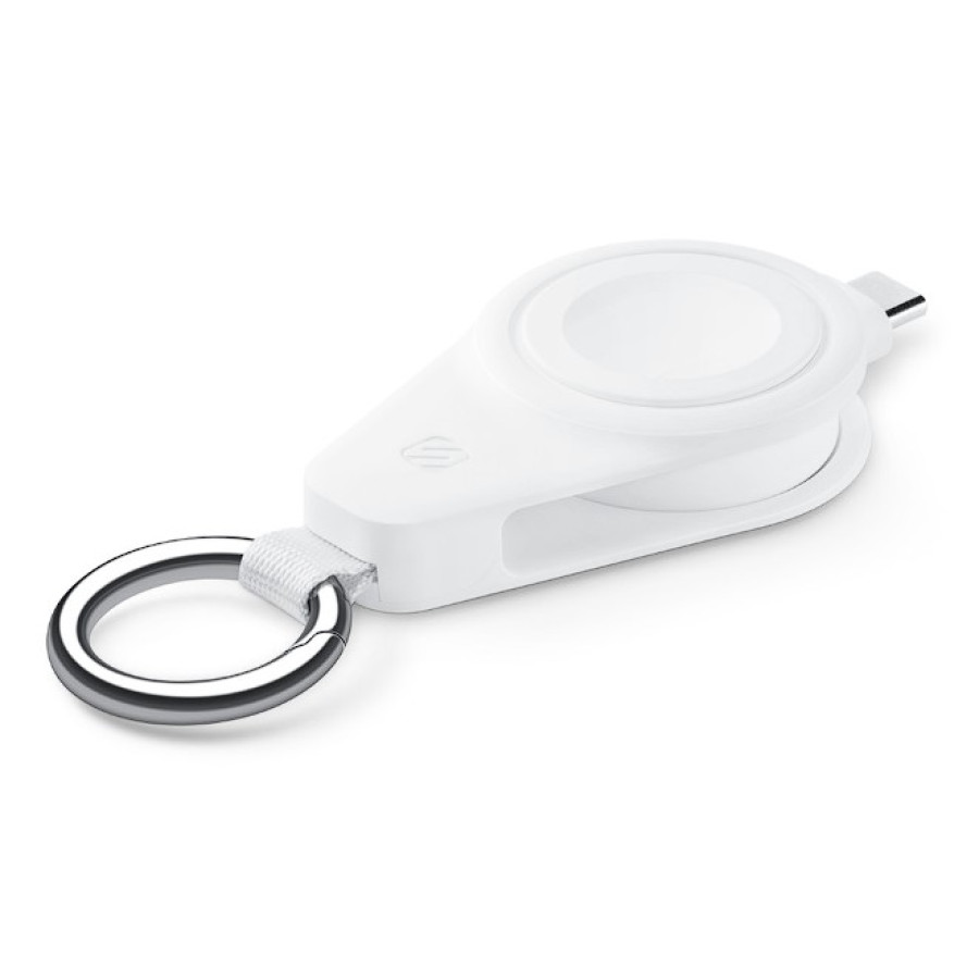 Scosche WatchIt Keychain Apple Watch Magnetic Fast Charger (AWADPFWT-AP2) White