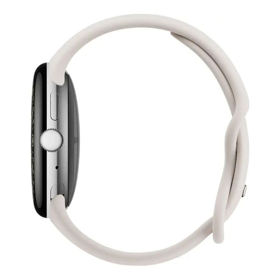 Google Pixel Watch 4 45mm Wi-Fi Polished Silver Aluminum case / Porcelain Active Band