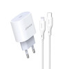 Jokade JB010 Мережевий зарядний пристрій (USB-C/PD20W) + кабель Type-C to Lightning -білий