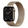 Apple Watch Series 11 GPS + Cellular 46mm Gold Tit. Case w. Gold Milanese Loop - M/L (MFD84)