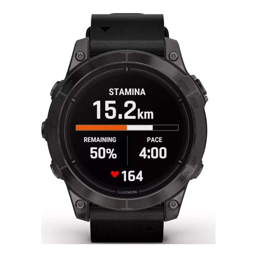 Garmin Epix Pro Gen 2 Sapphire 47mm Carbon G. DLC Tit. with B. Leather Band (010-02803-30)