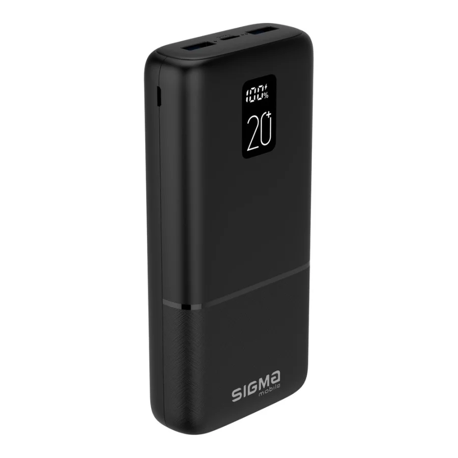 Sigma mobile X-power SI20A2QL 20000mAh Type-C PD20W QC22,5W Black (4827798423813)