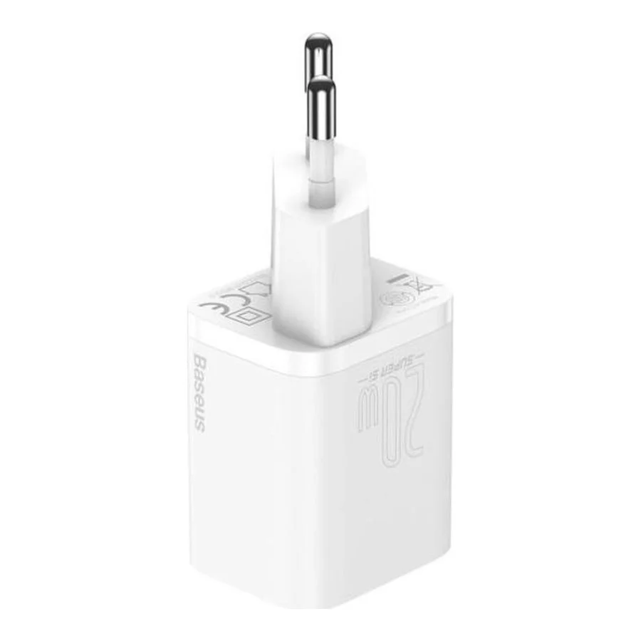 Baseus Super Si Quick Charger White W/Type-C - Lightning Cable (TZCCSUP-B02)