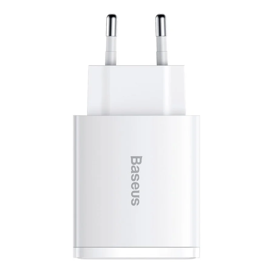 Baseus Compact Quick Charger 2U+C 30W White (CCXJ-E02)