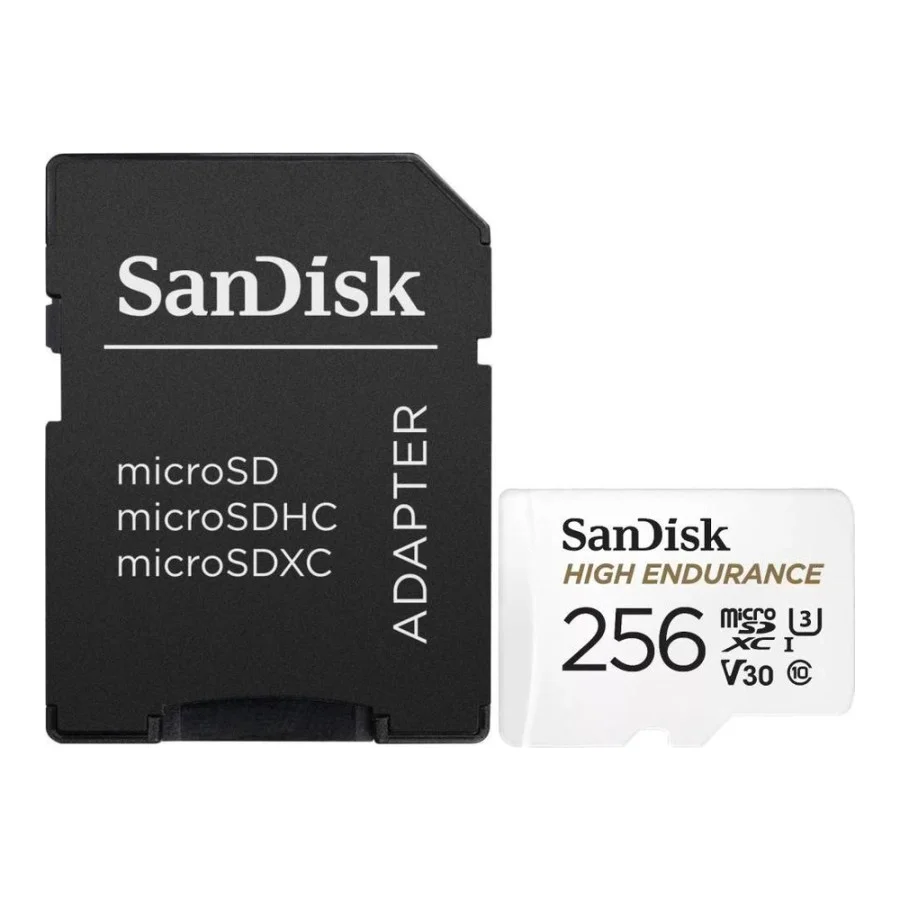 SanDisk 256 GB microSDXC High Endurance UHS-I U3 V30 + SD adapter SDSQQNR-256G-GN6IA