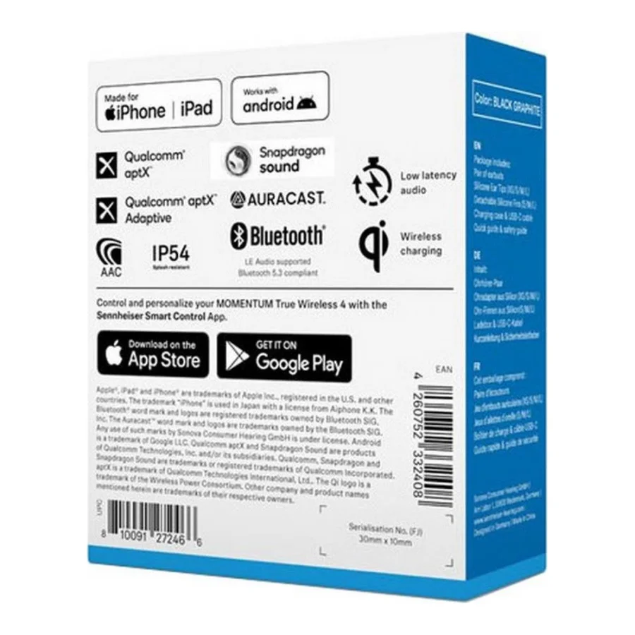 Sennheiser MOMENTUM True Wireless 4 Black Graphite (700365)