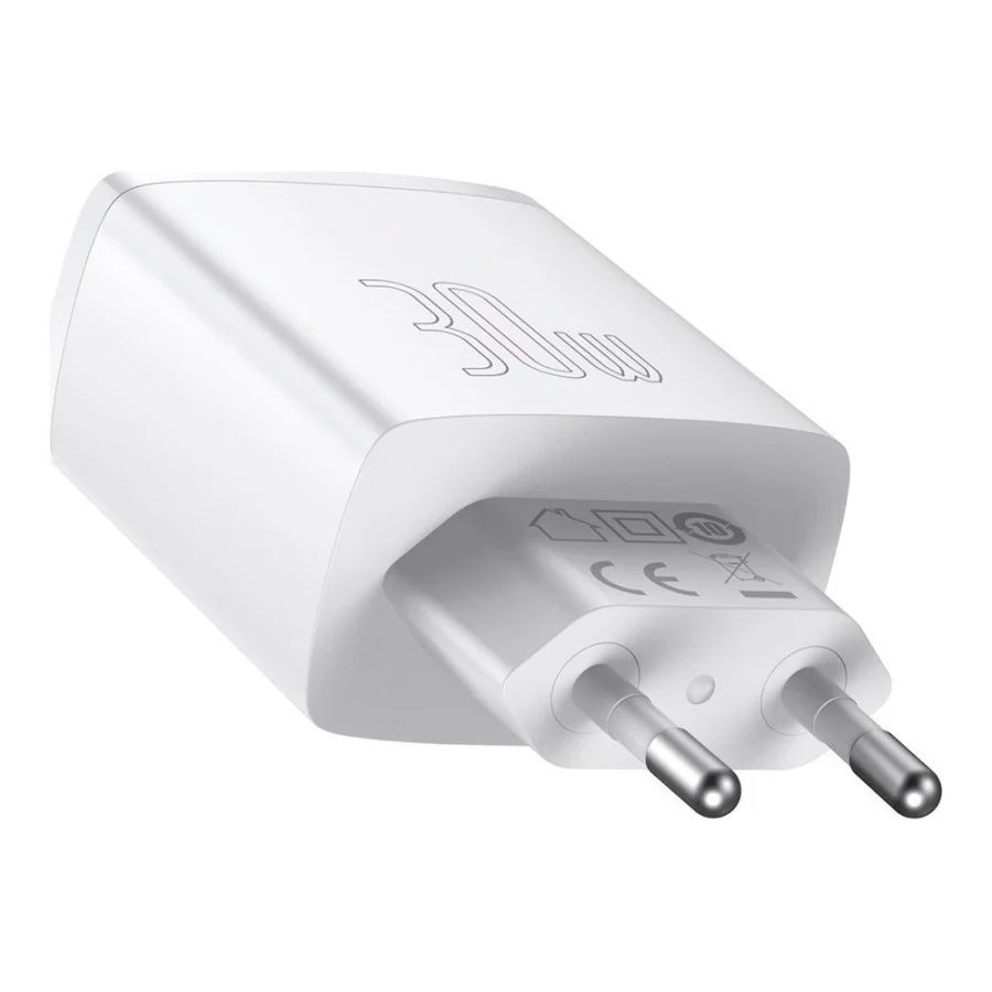 Baseus Compact Quick Charger 2U+C 30W White (CCXJ-E02)
