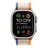 Apple Watch Ultra 2 GPS + Cellular 49mm Titanium Case with Orange/Beige Trail Loop - S/M (MRF13)