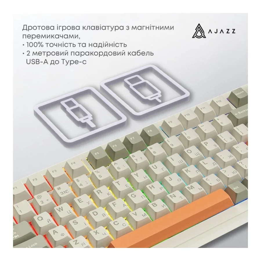 Ajazz AK820 Max Plus Black Grey Yellow (AK820MAX-DD-BGY)