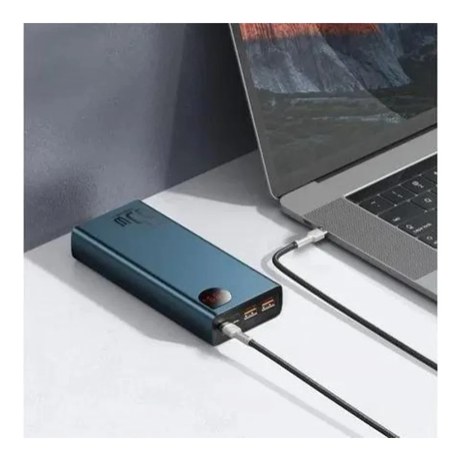 Baseus Adaman Metal Digital Display Quick Charge Power Bank 65W 20000mAh Blue (PPIMDA-D03)
