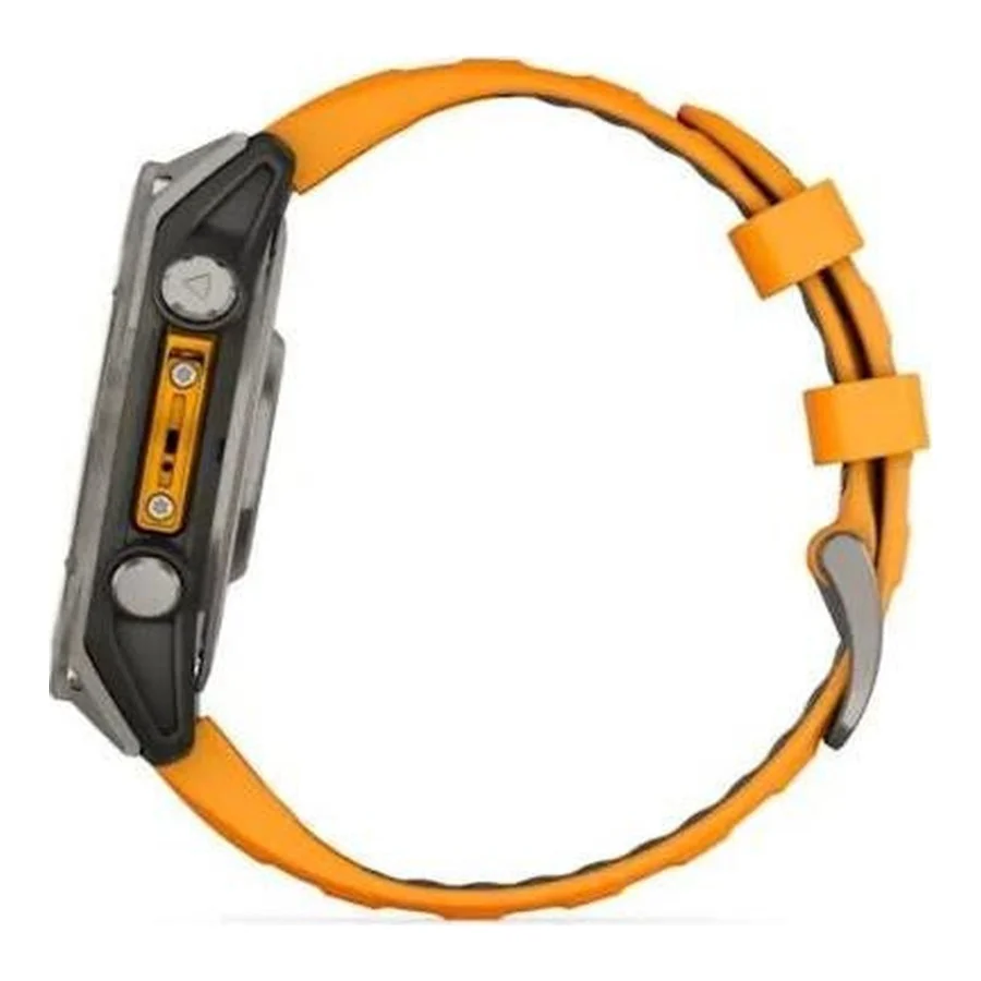 Garmin Fenix 8 47mm AMOLED Sapphire Titanium w. Spark Orange/Graphite Silicone Band (010-02904-10/11/19)