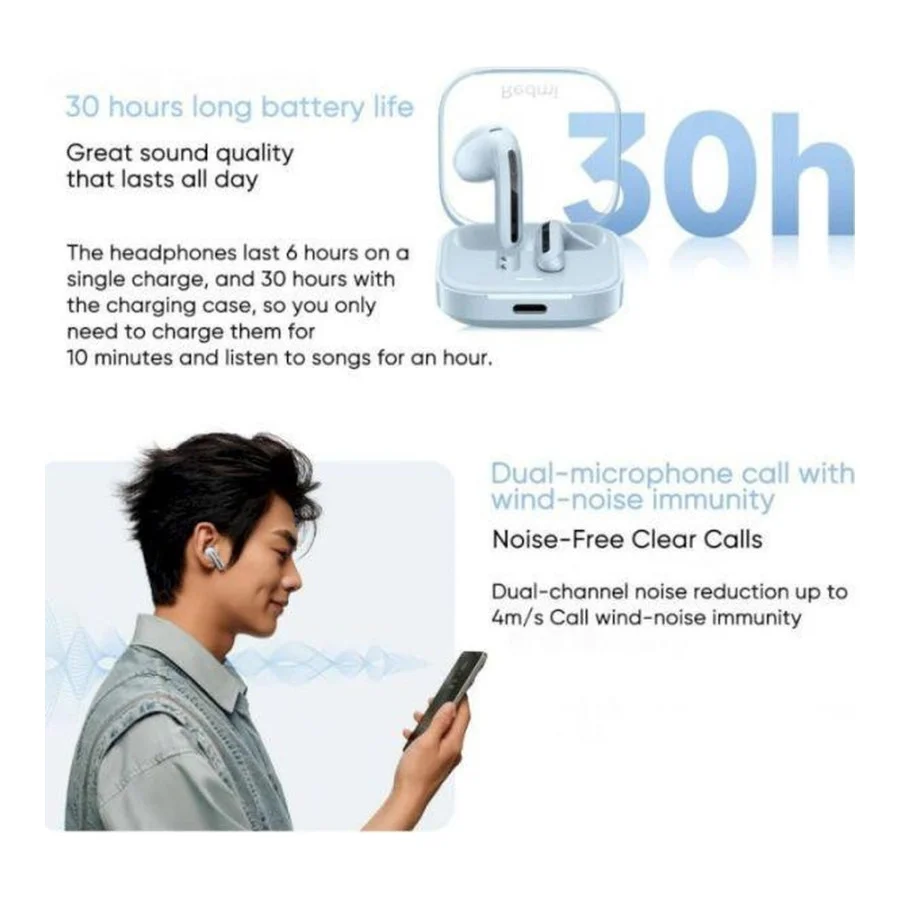 Xiaomi Redmi Buds 6 Active Transparent Pink (BHR8395GL)