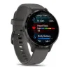 Garmin Venu 3S Slate S. Steel Bezel w. Pebble Gray Case and S. Band (010-02785-00/50)