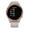 Garmin Venu Rose Gold Stainless Steel Bezel W. Light Sand And Silicone B. (010-02173-23/22/21) (OFFICIAL REFURBISHED)