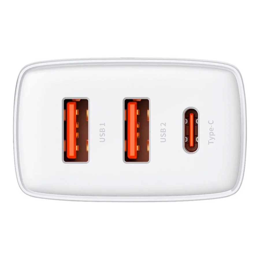 Baseus Compact Quick Charger 2U+C 30W White (CCXJ-E02)