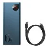 Baseus Adaman Metal Digital Display Quick Charge Power Bank 65W 20000mAh Blue (PPIMDA-D03)