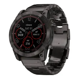 Garmin Fenix 7X Sapphire Solar C. Grey DLC Titanium w. Carbon Grey DLC Vented T. Band (010-02541-27)