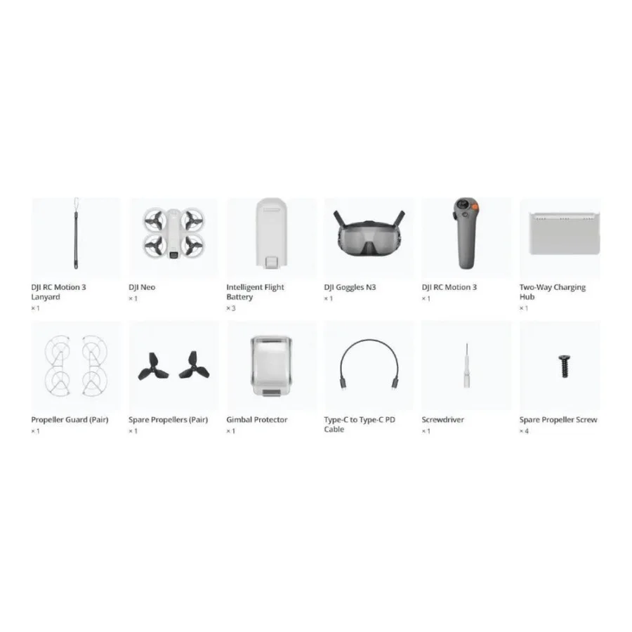 DJI Neo Motion Fly More Combo (CP.FP.00000186.03, CP.FP.00000186.01, CP.FP.00000186.04)