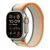 Apple Watch Ultra 2 GPS + Cellular 49mm Titanium Case with Orange/Beige Trail Loop - S/M (MRF13)