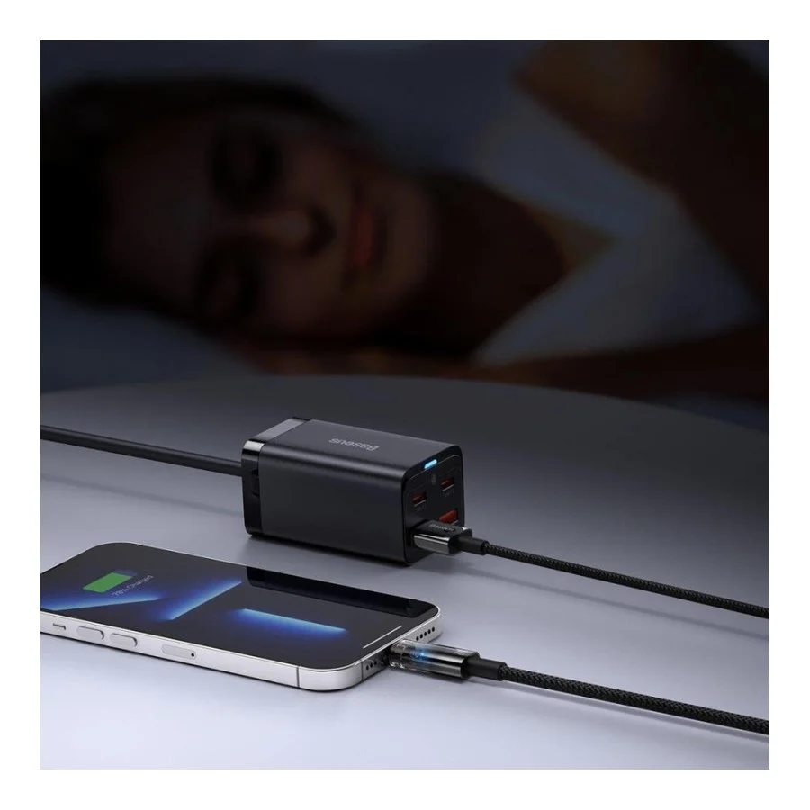 Baseus Explorer Series Intelligent Power-Off Lightning Cable 1m Black (CATS000401)