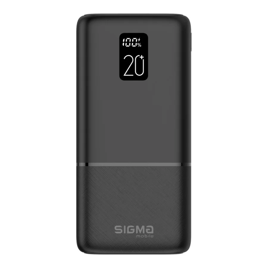 Sigma mobile X-power SI20A2QL 20000mAh Type-C PD20W QC22,5W Black (4827798423813)