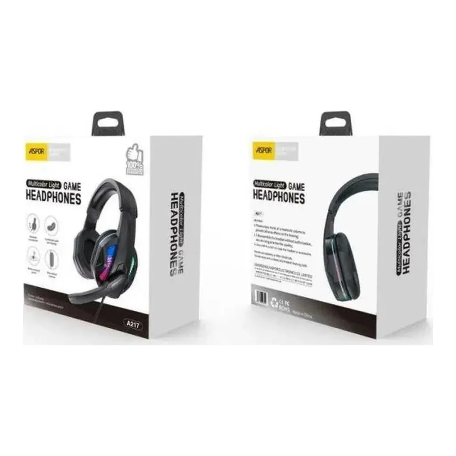 Aspor A217 Multiсolor Light (3.5мм) Black