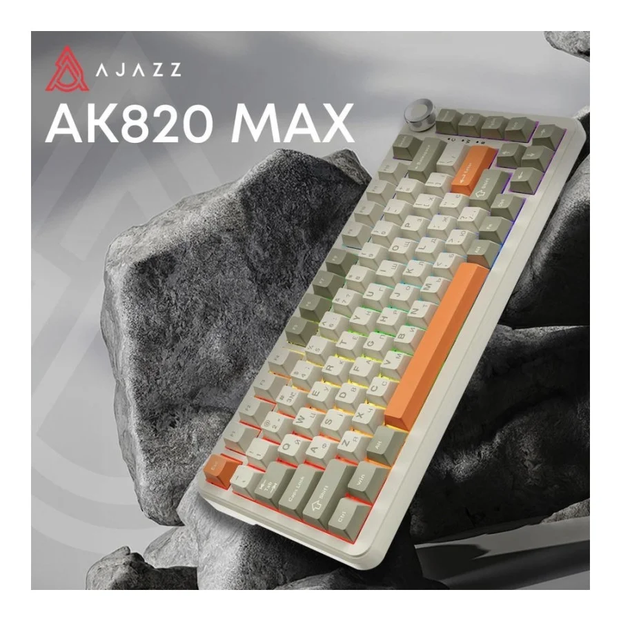 Ajazz AK820 Max Plus Black Grey Yellow (AK820MAX-DD-BGY)