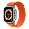 Apple Watch Ultra GPS + Cellular 49mm Titanium Case with Orange Alpine Loop - Large (MQEV3/MQFM3)