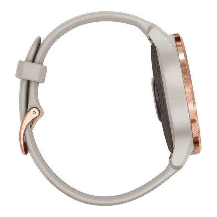 Garmin Venu Rose Gold Stainless Steel Bezel W. Light Sand And Silicone B. (010-02173-23/22/21) (OFFICIAL REFURBISHED)