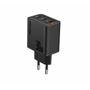 SENTEO Z-17 USB+2USB-C 3A GaN PD 30W black