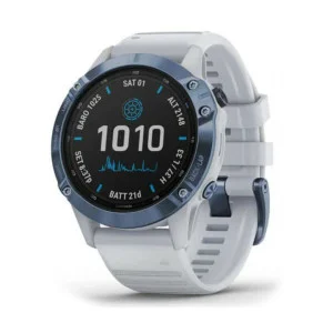 Garmin Fenix 6 Pro Solar Edition Mineral Blue with Whitestone Band (010-02410-19/18)
