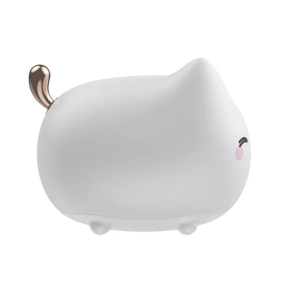 Baseus Cute Series Kitty Silicone Night Light White (DGAM-A02)