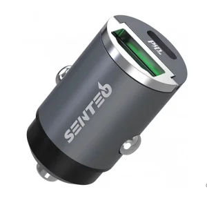 SENTEO Q-01 USB + USB-C PD/QC 20W 3A grey