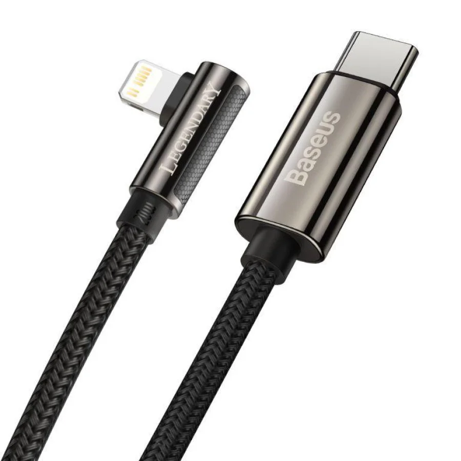 Baseus Legend Series Elbow Fast Charging Data Cable USB to Ligtning 1m Black (CATLCS-01)