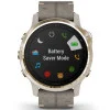 Garmin Fenix 6S Pro Sapphire Light Gold with Shale Grey Leather Band (010-02159-40)