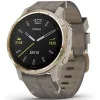 Garmin Fenix 6S Pro Sapphire Light Gold with Shale Grey Leather Band (010-02159-40)