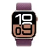 Apple Watch Series 10 GPS 46mm Rose Gold Aluminum Case w. Plum Sport Loop (MWWV3)
