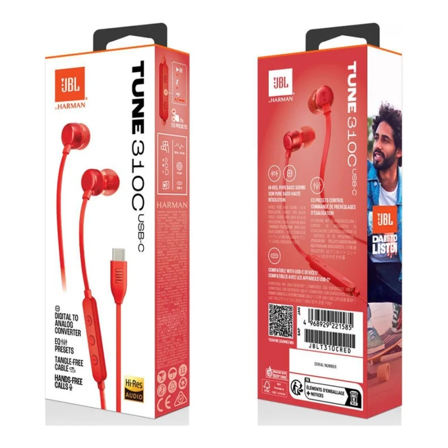 JBL Tune 310C Red (JBLT310CRED)