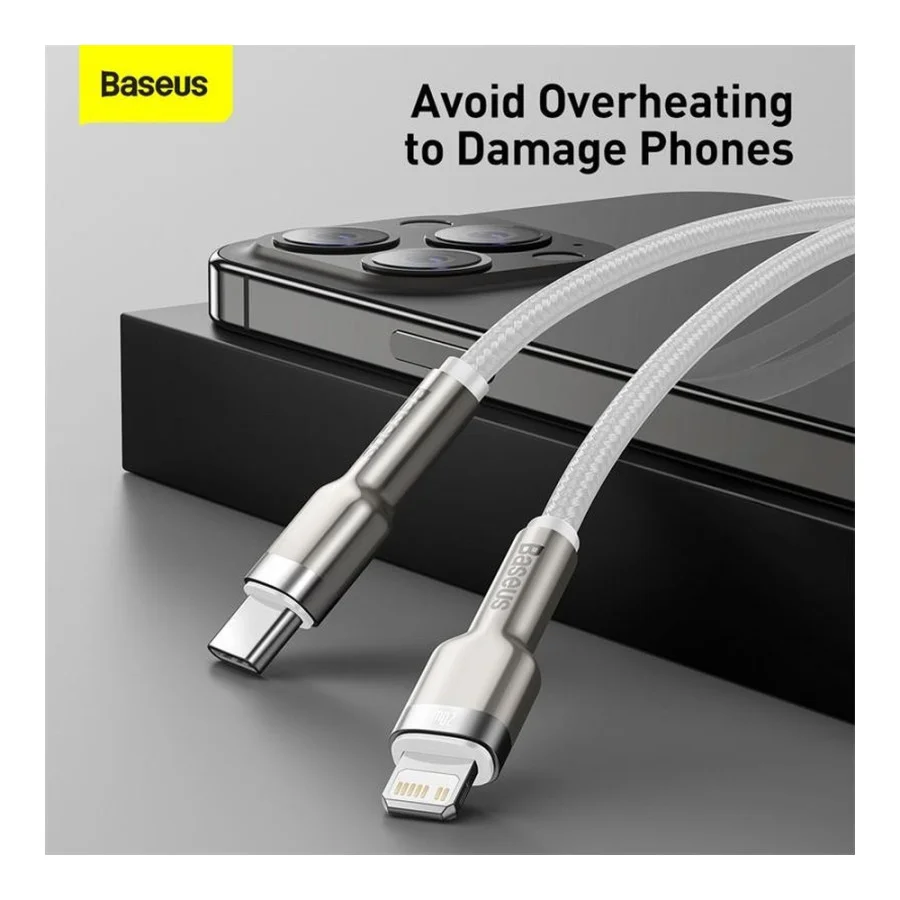Baseus Lightning to USB Type-C Cafule Metal Data Cable PD 2m Black (CATLJK-B01)